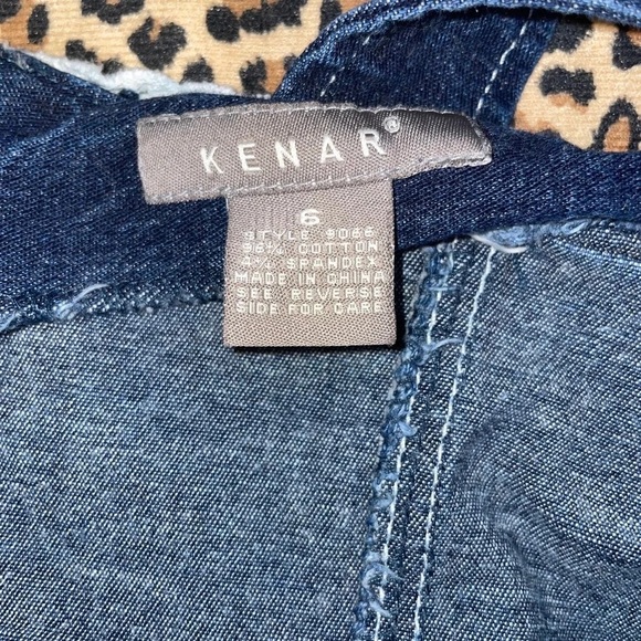 Vintage 90s Denim Dress Lace Trim Contrast Stitch 6 Small Stretchy Jean Mini - Picture 3 of 7